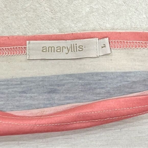 Amaryllis Colorful Striped Knotted Front Top Large - Picture 7 of 10